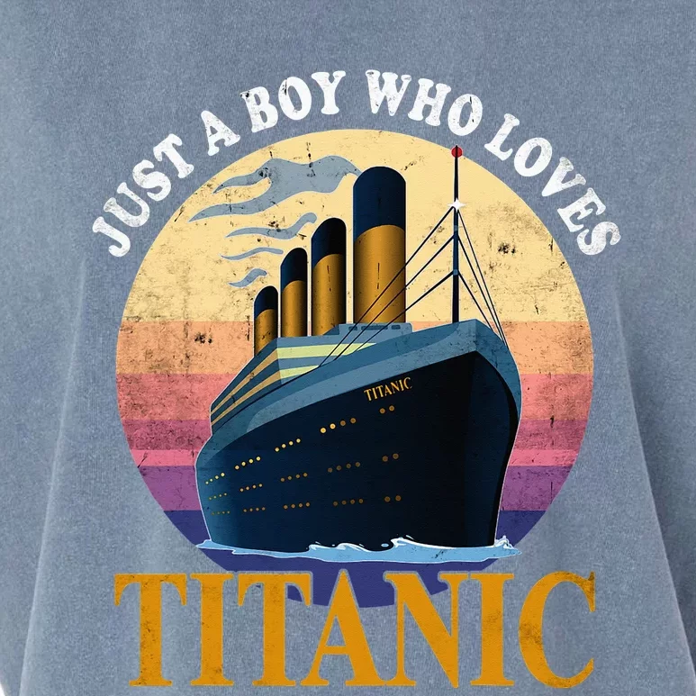 Just A  Who Loves Titanic Boat Titanic Garment-Dyed Women's Muscle Tee