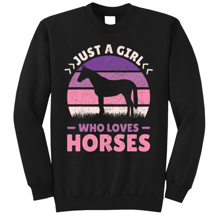 Just A Who Loves Horses  Horse Stuff Sweatshirt