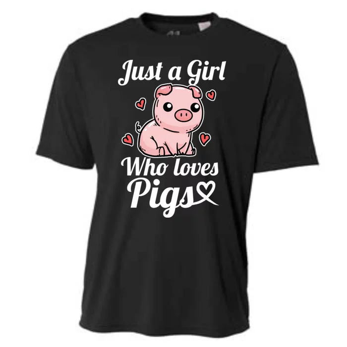 Just A Who Loves Pigs Cute Pig Costume Gift Cooling Performance Crew T-Shirt