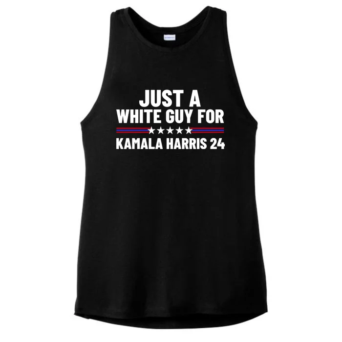 Just A White Guy For Kamala Harris 2024 President Election Ladies Tri-Blend Wicking Tank