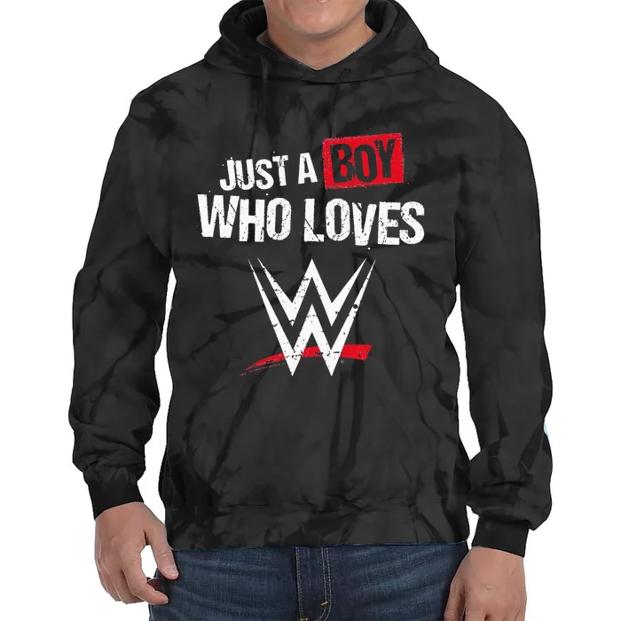 Just A  Who Loves Wrestling Tie Dye Hoodie