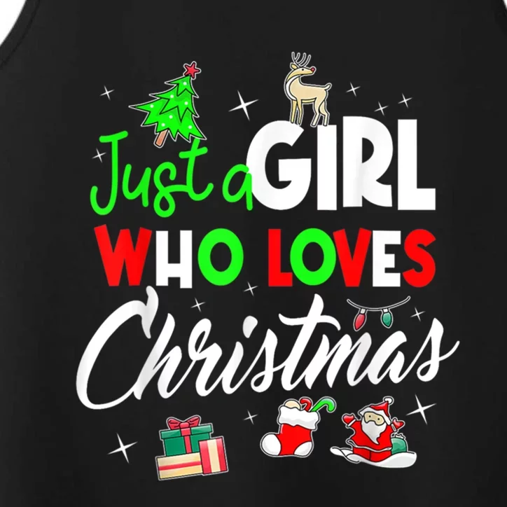 Just A Who Loves Christmas Meaningful Gift Performance Tank