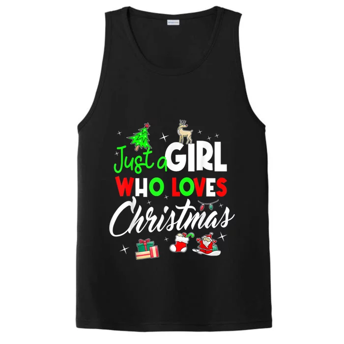 Just A Who Loves Christmas Meaningful Gift Performance Tank