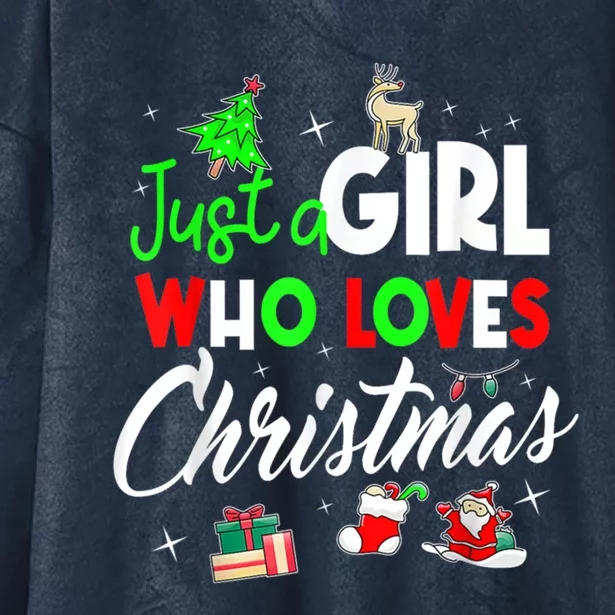 Just A Who Loves Christmas Meaningful Gift Hooded Wearable Blanket