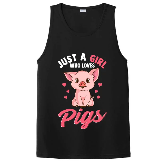 Just A Who Loves Pigs Hog Lover Cute Farmer Gift Performance Tank