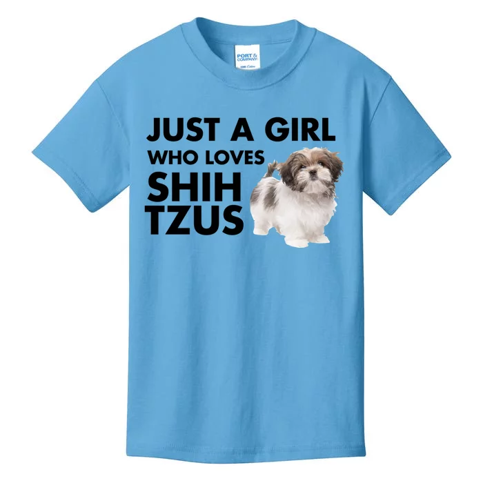 Just A Who Loves Shih Tzus Great Gift Kids T-Shirt