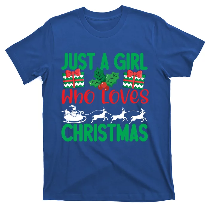 Just A Who Loves Christmas Funny Gift T-Shirt