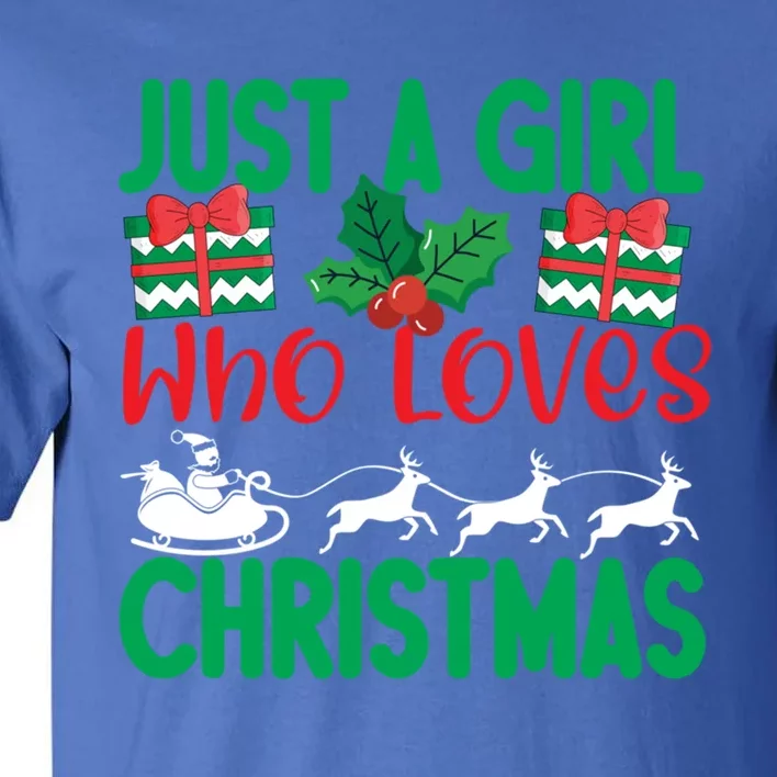 Just A Who Loves Christmas Funny Gift Tall T-Shirt