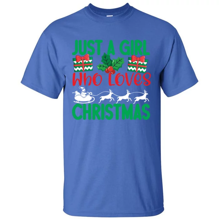 Just A Who Loves Christmas Funny Gift Tall T-Shirt