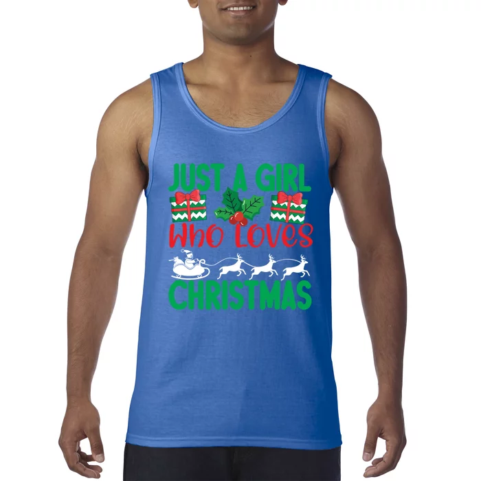 Just A Who Loves Christmas Funny Gift Tank Top