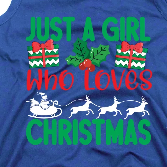 Just A Who Loves Christmas Funny Gift Tank Top