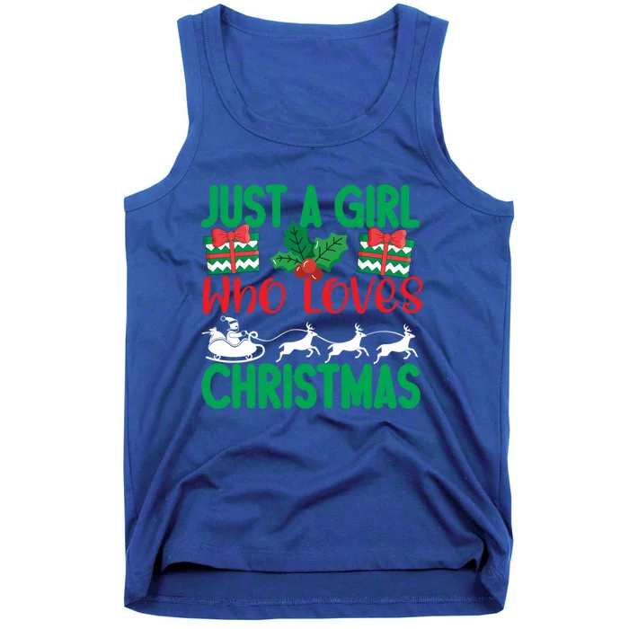 Just A Who Loves Christmas Funny Gift Tank Top