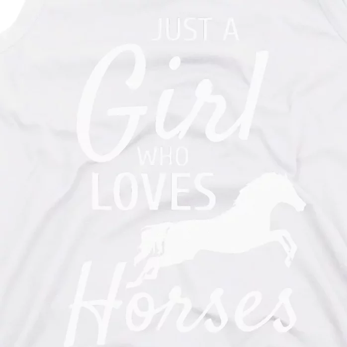 Just A Who Loves Horses Riding Gifts Horse Tank Top