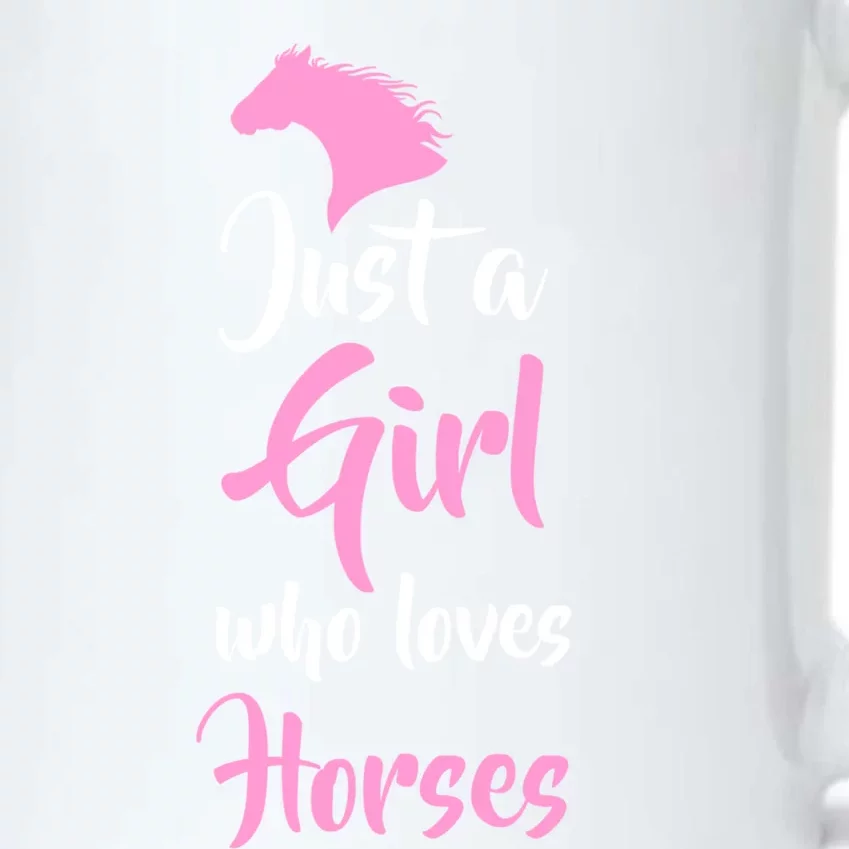 Just A Who Love Horses Horseback Riding Gift Meaningful Gift Black Color Changing Mug