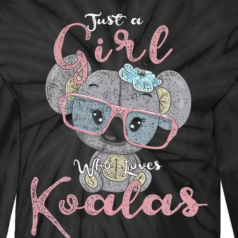 Just A Who Loves Koala Tie-Dye Long Sleeve Shirt