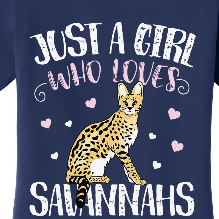 Just A Who Loves Savannah Cats – Funny Savannah Cat Women's T-Shirt