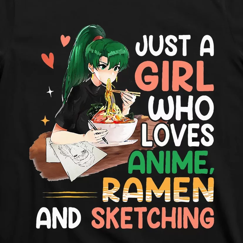 Just A  Who Loves Anime Ra And Sketching Japan Anime T-Shirt