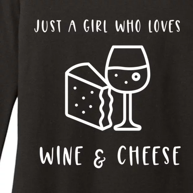 Just A Who Loves Wine And Cheese Charcuterie Foodie Cute Gift Womens CVC Long Sleeve Shirt