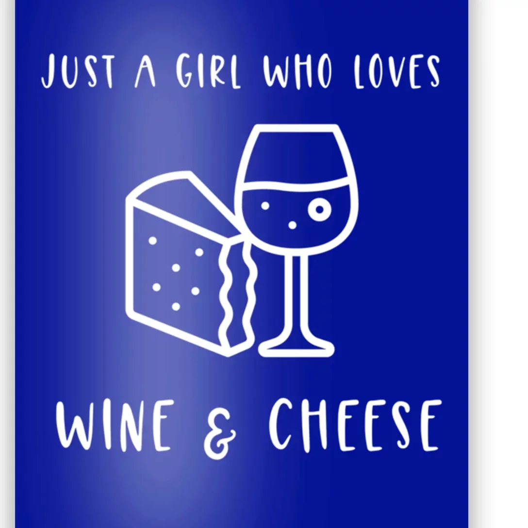 Just A Who Loves Wine And Cheese Charcuterie Foodie Cute Gift Poster