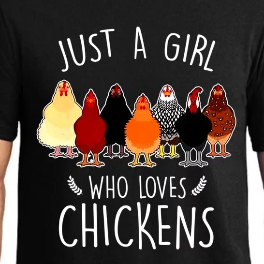 Just A Who Loves Chickens Funny Chicken Lover Gift Pajama Set