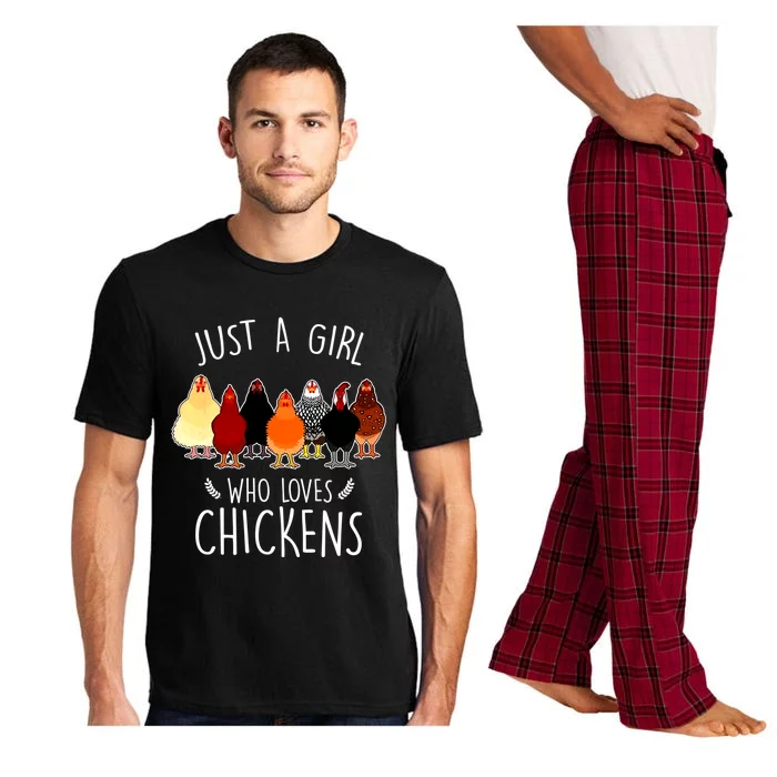 Just A Who Loves Chickens Funny Chicken Lover Gift Pajama Set