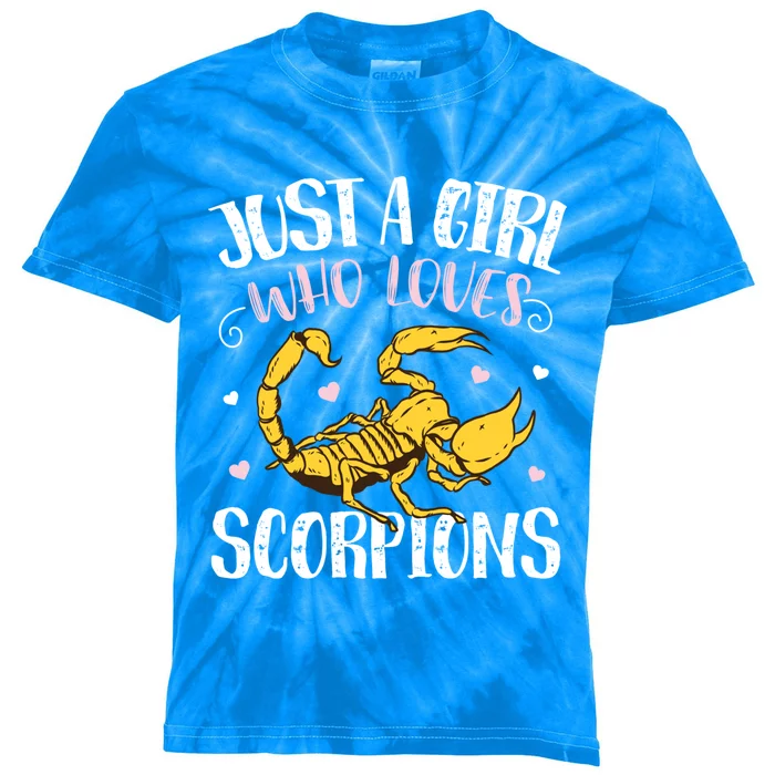 Just A Who Loves Scorpions – Funny Scorpion Cute Gift Kids Tie-Dye T-Shirt