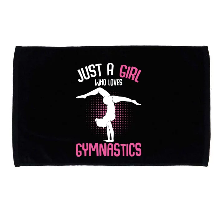 Just A Who Loves Gymnastics Gymnast Gift Microfiber Hand Towel