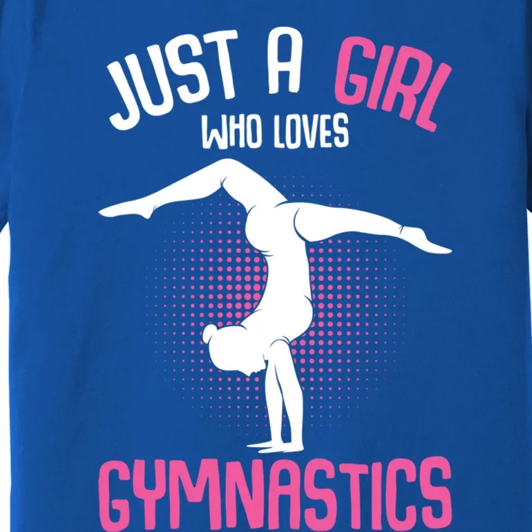 Just A Who Loves Gymnastics Gymnast Gift Premium T-Shirt