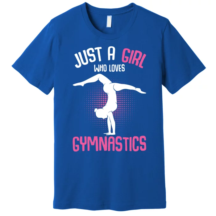 Just A Who Loves Gymnastics Gymnast Gift Premium T-Shirt