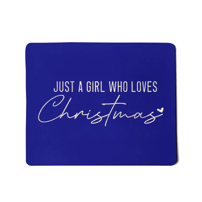 Just A Who Loves Christmas Xmas Gift Mousepad