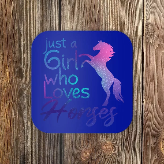 Just A Who Loves Horses Cute Horse Cute Gift Coaster