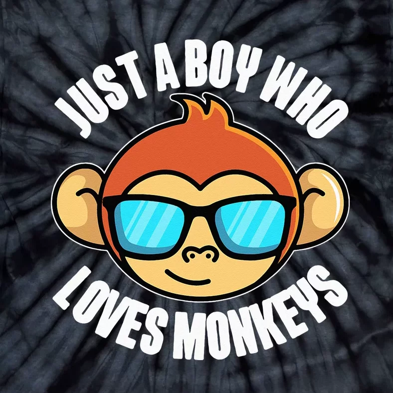 Just A Who Loves Monkeys With Sunglasses Tie-Dye T-Shirt