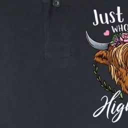 Just A Who Loves Scottish Highland Cows Softstyle Adult Sport Polo