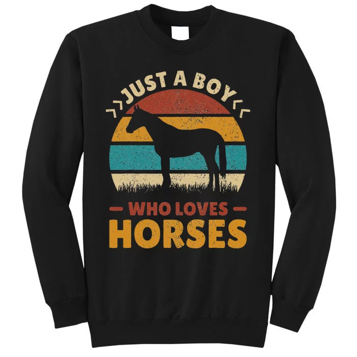 Just A Who Loves Horses Horse Stuff Horse Lover Tall Sweatshirt