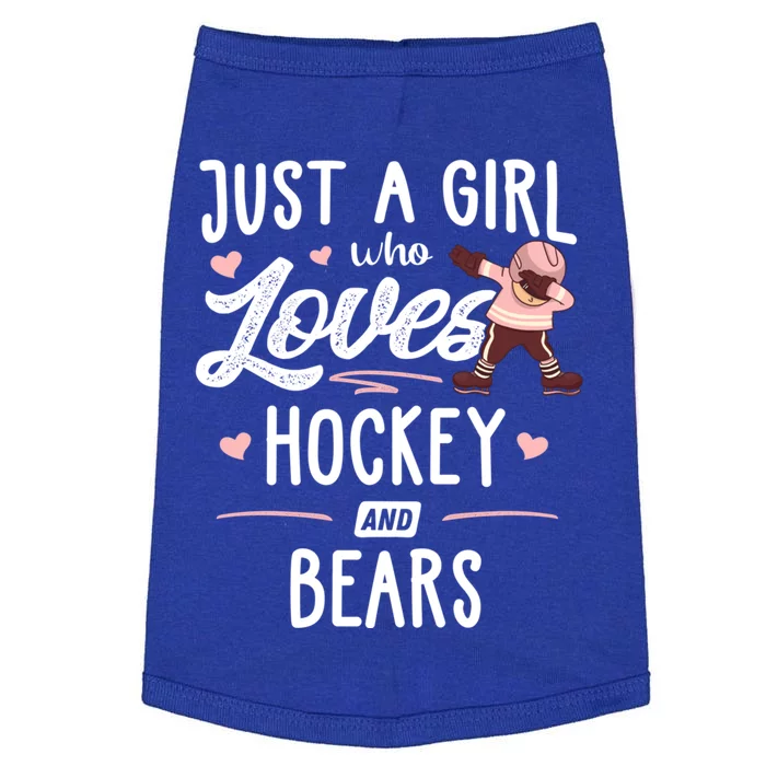 Just A Who Loves Hockey And Bears Gift Gift Doggie Tank