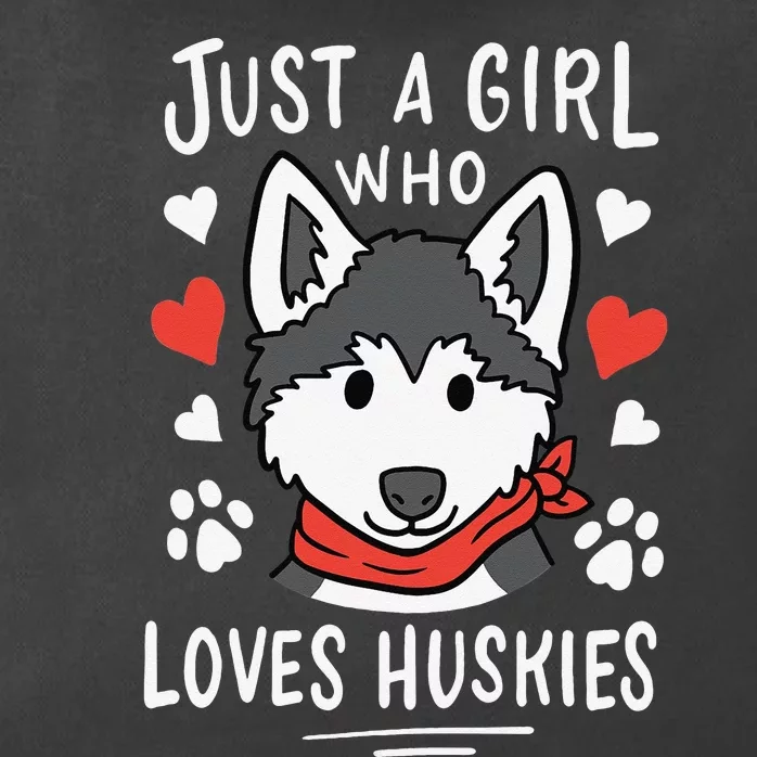 Just a Who Loves Huskies Gift Husky Dog Lover Zip Tote Bag