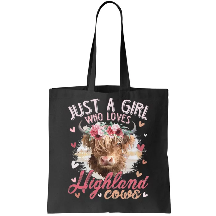 Just A Who Loves Scottish Highland Cows Tote Bag