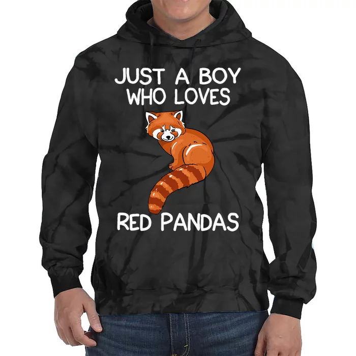 Just A Who Loves Red Pandas Gift Red Panda Tie Dye Hoodie