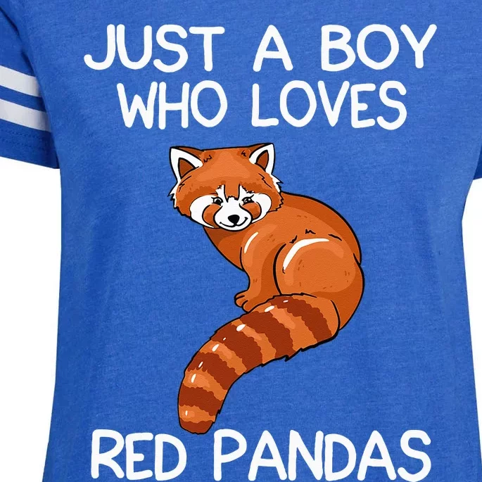 Just A Who Loves Red Pandas Gift Red Panda Enza Ladies Jersey Football T-Shirt