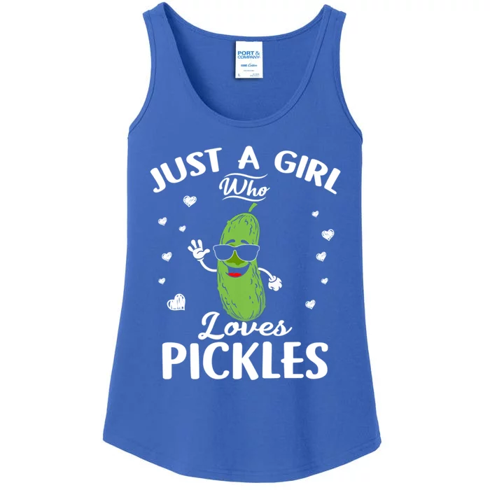 Just A Who Loves Pickles Gift For Pickles Lover Ladies Essential Tank