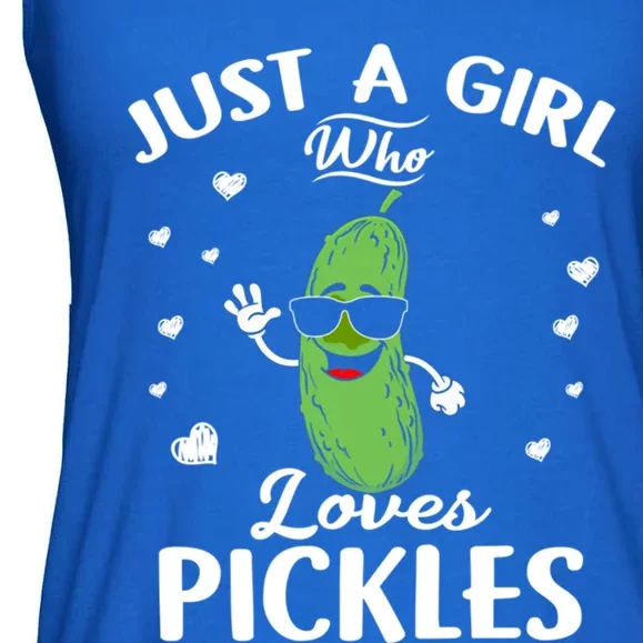 Just A Who Loves Pickles Gift For Pickles Lover Ladies Essential Flowy Tank