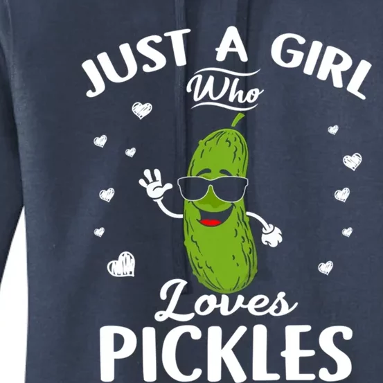 Just A Who Loves Pickles Gift For Pickles Lover Women's Pullover Hoodie