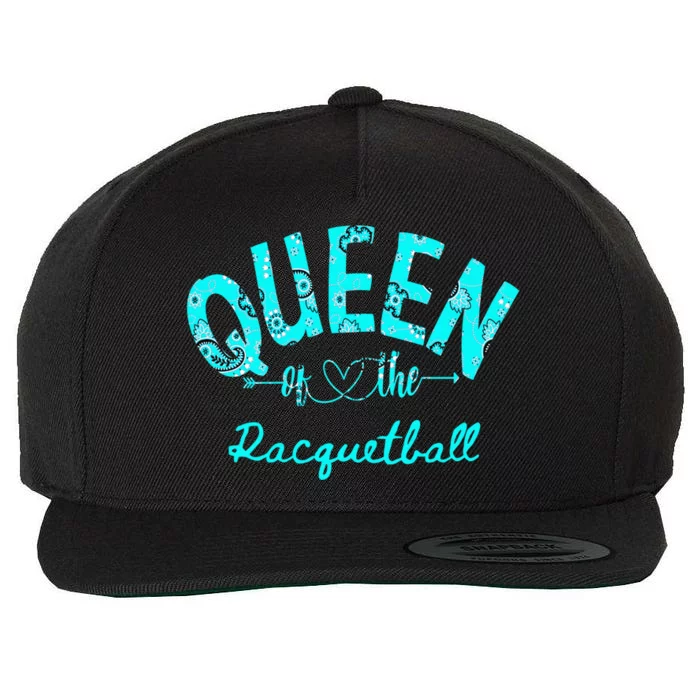 Just A  Who Loves Racquetball Racquet Ball Queen Wool Snapback Cap