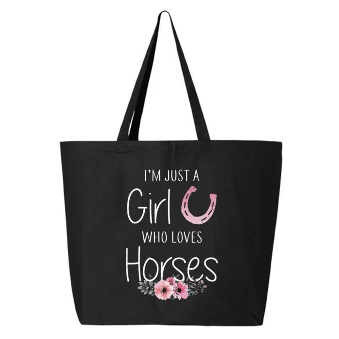 Just A Who Loves Horses Horse Lover Cute 25L Jumbo Tote