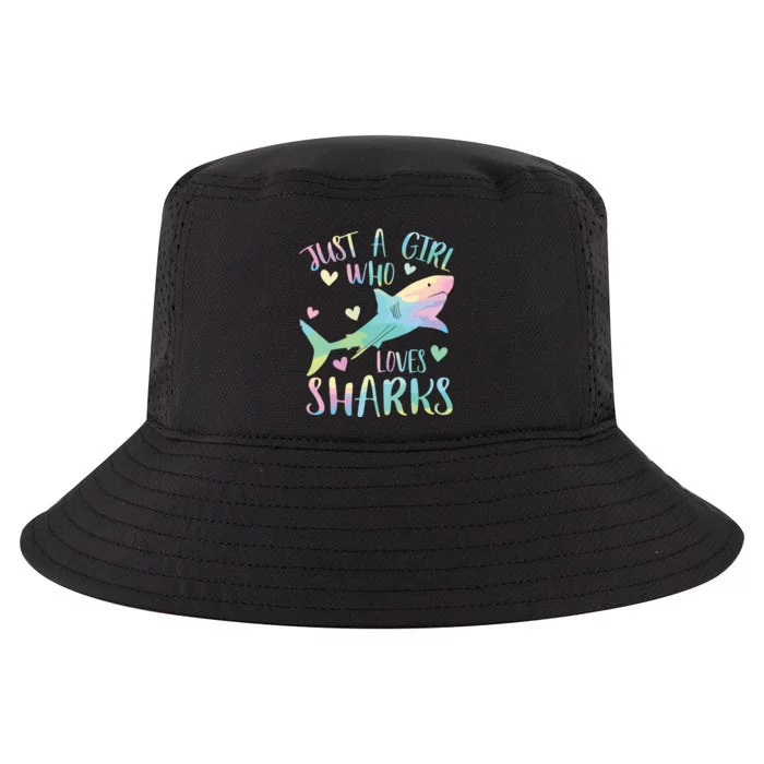 Just A Who Loves Sharks Cute Shark Lover Themed Cool Comfort Performance Bucket Hat