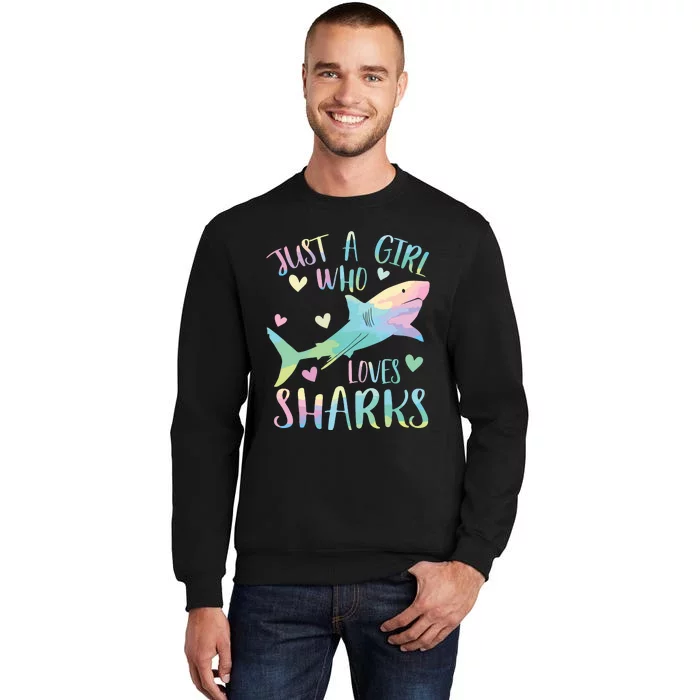 Just A Who Loves Sharks Cute Shark Lover Themed Sweatshirt