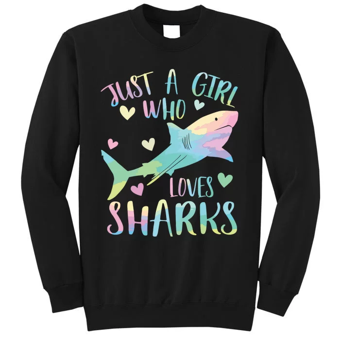 Just A Who Loves Sharks Cute Shark Lover Themed Sweatshirt