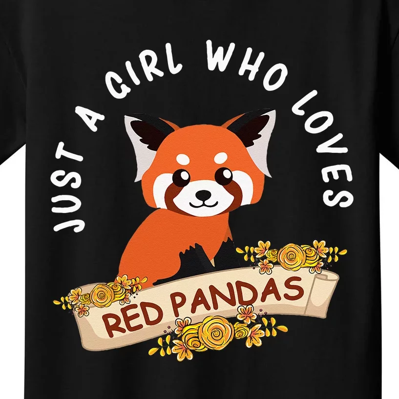 Just A Who Loves Red Pandas Cute Red Panda Kids T-Shirt