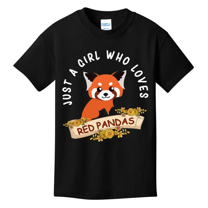 Just A Who Loves Red Pandas Cute Red Panda Kids T-Shirt