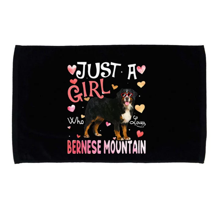 Just A Who Loves Bernese Mountain Dog Lover Microfiber Hand Towel